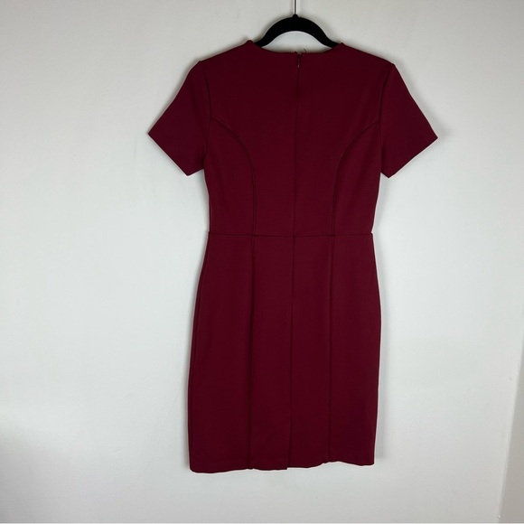 Brooks Brothers Red Ponte Knit Short Sleeve Sheath Dress Size 6 - Picture 3 of 5